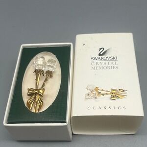 Vintage Swarovski Crystal Memories triple Rose Bouquet retired